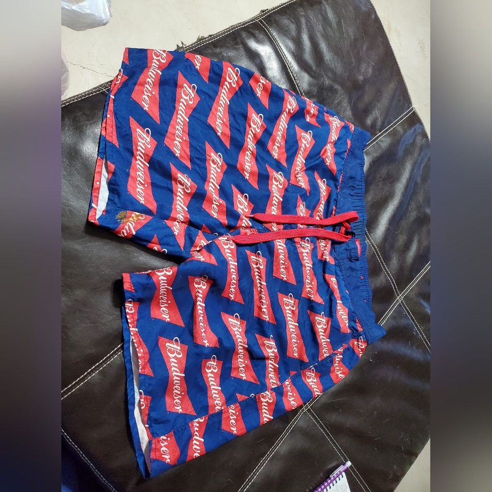 Budweiser swim trunks men's size large